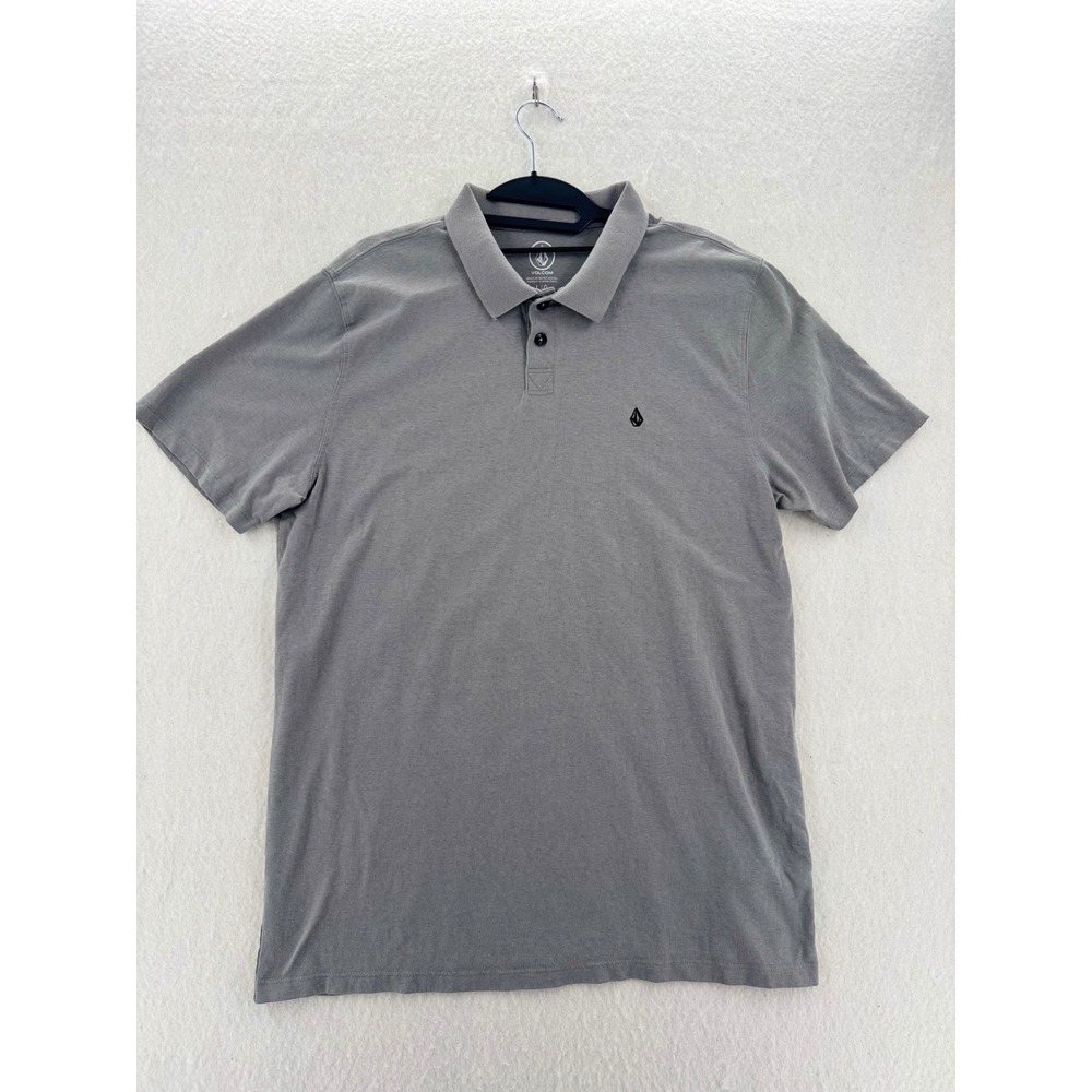 Volcom - Polo Shirt Short Sleeve Embroidered Logo - Gray - L - Mens